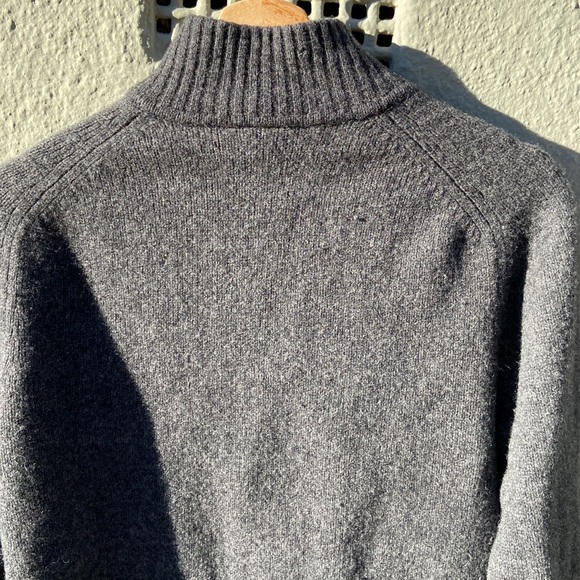 Gap lambs wool zip-up dark grey sweater- Men’s M - Picture 10 of 13